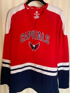 Fanatics NHL Washington Capitals Blank Lightweight Shirt Jersey Womens - Picture 1 of 6
