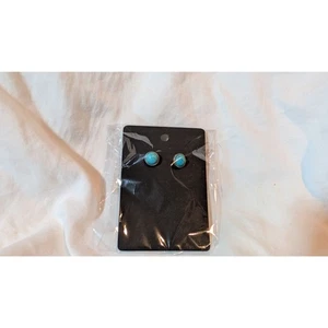 Small Turquoise Stud Earrings - Picture 1 of 2