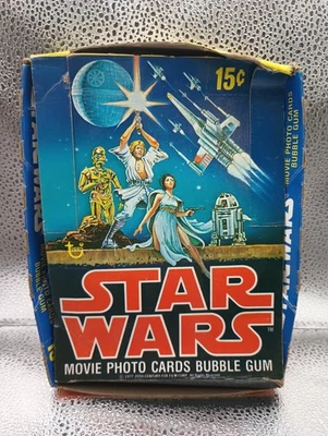 Vintage Star Wars Series 1 (Blue) Empty Display Box 1977 Topps - Image 1 of 4