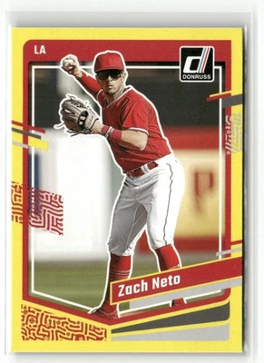 2023 Donruss #103 Zach Neto Yellow PROSPECT RC ANGELS SP - Image 1 of 2