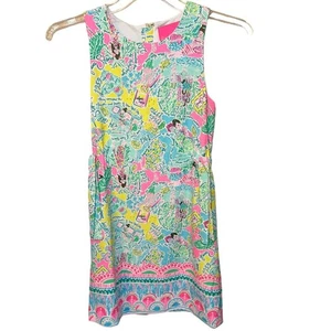 Lilly Pulitzer Marli Stretch Shift Pop Up In The Beginning Dress Size 00 - Picture 1 of 9