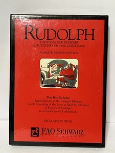 Rudolph the Red-Nosed Reindeer Limited Boxed Edition F.A.O. Schwarz 1996 Vintage - Picture 1 of 8