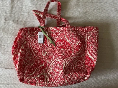 Vera Bradley Premium Cotton Knollton Travel Tote Bag, Paisley Key - Image 1 of 3