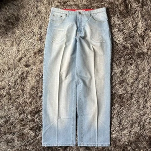 Y2K Brooklyn Express Wide Leg Baggy Jeans Mens 40 Blue Southpole Wash Fade Skate - Picture 1 of 19