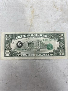 1988 UNALIGNED & Serial Number Misprint Overprint error Money $10 Bill (41) - Picture 1 of 6