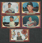 1955 Bowman Baseball Cards - 121 83 135 145 93 - Nice Mid Grade Cards - 5 Cards