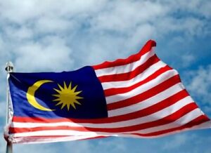 Malaysia Flagge 3x6 Fuß Hausflagge malaysische Flagge.   60 cm x 180 cm 100 % Polyester