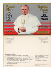 Papal Visit 1984 Transit Pass TTC Toronto Transit Commission Pope John Paul II