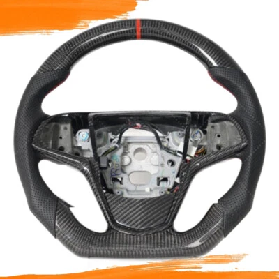 Real Carbon Fiber Sport Steering Wheel w/Trim For 2013-2019 Cadillac ATS-L ATS-V - Image 1 of 4
