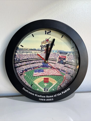 9.5" San Diego Padres Baseball 35th Anniversary Qualcomm Stadium Wall Clock 2003 Cover