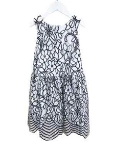 Laundry by Shelli Segal, Girls' Lace Dress, White/Black, Size 12 (may run small) - Picture 1 of 3