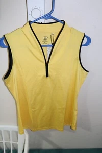 EP NEW YORK LADIES GOLF TOP - YELLOW Size M NEW with Tags - Picture 1 of 8