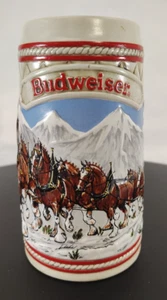 Budweiser “1985” Vintage Holiday Stein Beer Mug "A" Series Limited Edition - Picture 1 of 7