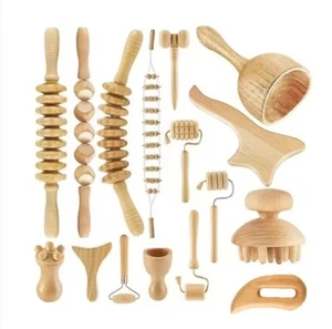 Juego de herramientas de masaje de terapia de madera Masajeador de madera Kit de maderoterapia Herramienta Relajación muscular - Imagen 1 de 36