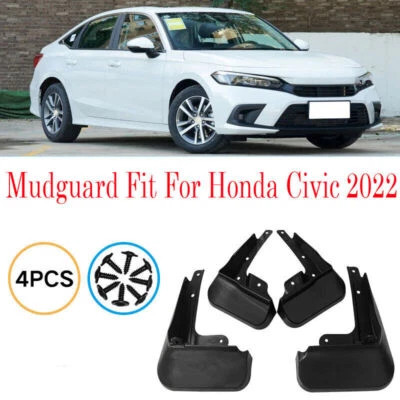 4pcs Heavy Duty Molded Splash Mud Flaps Guards Fenders For Honda Civic 2022- - Image 1 of 4