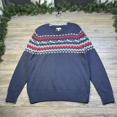 Suéter Sonoma Talla Grande Pullover Azul Elástico Tejido Térmico Más Grueso Cálido Foto 1 de 4