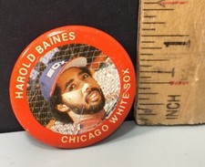 1984 Fun Foods Pin #110 Harold Baines - Dented - Scratched - Read