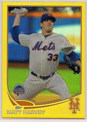 2013 Topps Chrome Update Mega Box Gold Refractor MB-3 Matt Harvey All-Star 3/250 - Image 1 of 2