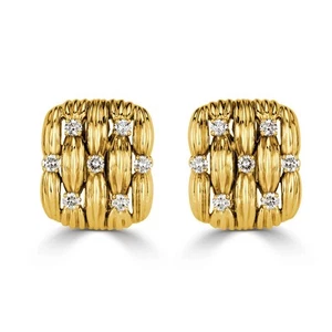 Pendientes de clip Tiffany & Co. Estate de diamantes de corte brillante redondo de 1,40 quilates - Imagen 1 de 3