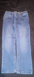 Wonder Nation Toddler Boy's Adjustable Waist Slim fit Jeans Light Wash Size 5T - Picture 1 of 2