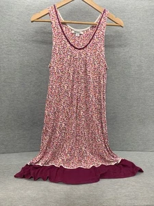 DKNY Womens Medium Nightgown Plum Pink Print Sleeveless - Picture 1 of 9