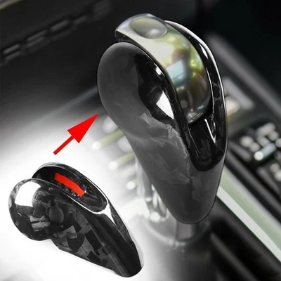 Forged Carbon Fiber Gear Shift Knob Cover Trim Fit For Porsche Macan Panamera - Image 1 of 4