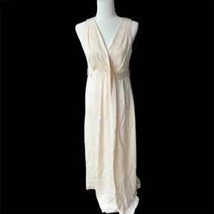 J Crew 100% Seide Maxikleid Kleid Creme Brautjungfer Hochzeit - Bild 1 von 10