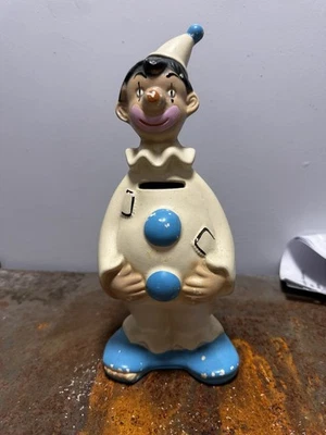 Vintage Eli Greave Clown Money Box/Piggy Bank-England –Ceramic Pierrot-1950s/60s - Image 1 of 4
