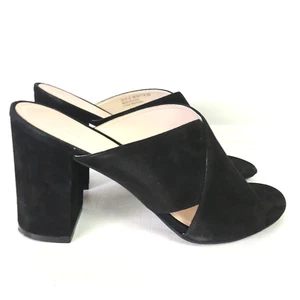 Cole Haan Damen-Sandalen 8 Gabby-Absätze überkreuzte Riemen schwarz Wildleder offene Zehenpartie - Bild 1 von 9