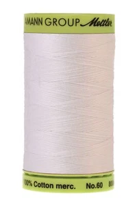 Mettler Silk-Finish Cotton Embroidery Thread, 875 yd, White - Picture 1 of 1