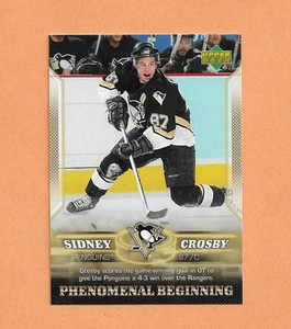 Tarjeta Phenomenal Beginings Sidney Crosby Rookie Upper Deck 2006 # 17 ganador del juego - Imagen 1 de 1