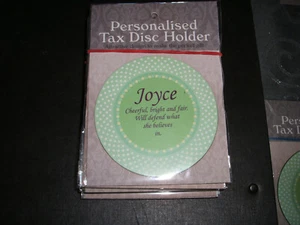 TAX DISC HOLDER.. (MAGNETIC )......(JOYCE ) .........( NEW ) - Picture 1 of 1
