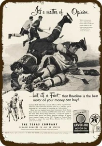 1952 Hockey & Basketball & HAVOLINE Vintage-Look DECORATIVE REPLICA METAL SIGN - Picture 1 of 1