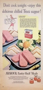 VINTAGE 1950s Print Ad ~ Armour Pantry-Shelf Meals ~ Don't cook tonight... - Picture 1 of 1