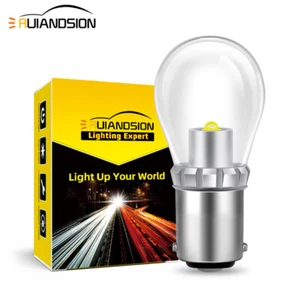 Ruiandsion 2pcs BA15D 6V-24V White LED Light Bulb for Car Boat Marine RV Camper - Imagen 1 de 8