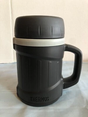 THERMOS Black 16 oz. Taza de viaje tamaño grande con asa #F54 Foto 1 de 4