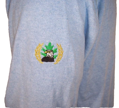 Suéter Peter Millar Medio Azul Algodón/Cachemira 1/4 Cremallera Eagle Oaks Club de Golf Foto 1 de 4