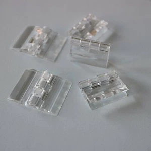 5 x Cerniere Continue in Plastica Trasparente 25mm, La Cerniere Acriliche (P7A) - Foto 1 di 1