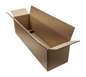 Long Corrugated Boxes ECT 32 Brown Shipping Boxes 25/Bundle 22" x 6" x 6" - Picture 1 of 1