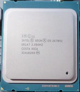 Intel Xeon E5-2670V2 E5-2670 v2 (25M Cache, 2.50 GHz) Socket FCLGA2011 SR1A7 - Picture 1 of 3