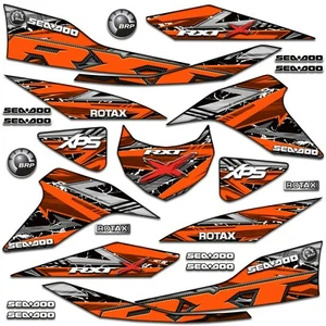 Decal Kit for 2019-2021 SEA DOO RXT 300 ORANGE - Picture 1 of 2