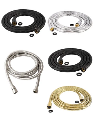 Tubo Doccia 90'' Tutto Metallo, Ricambio Tubo Doccia Acciaio Inox Extra Lungo - Immagine 1 di 4