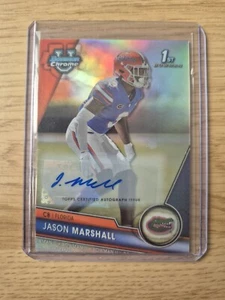 2023 Bowman University U Chrome Jason Marshall Auto 1st Refractor /499 Gators - Picture 1 of 1