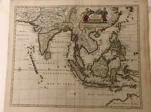 South East Asia, India Orientalis, Original Map.frederick Of Wit, Amsterdam 1680 - Picture 1 of 1