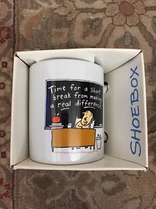 NUEVO Shoebox Taza de Café del Profesor Tiempo para un breve descanso de hacer la diferencia - Imagen 1 de 9