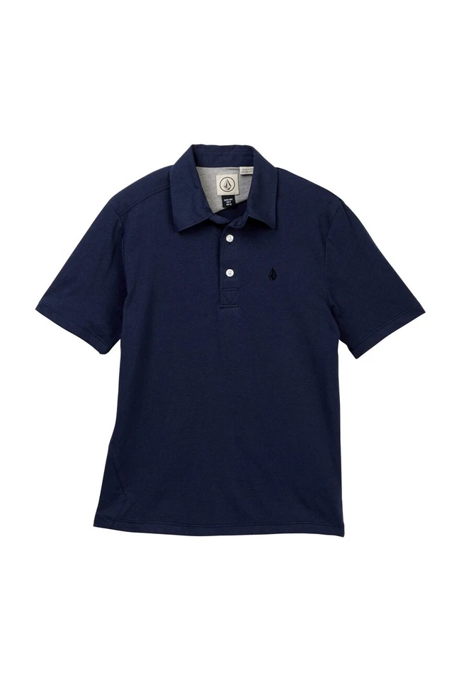 Volcom Little Boy's 5 Banger Polo Shirt Button Front Top T-Shirt Navy Blue NWT - Image 1 of 1