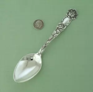 Vintage ALVIN Sterling Silver BRIDAL ROSE Tea Spoon TEASPOON No Mono 5 7/8" Lg - Picture 1 of 4