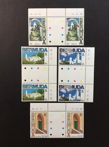 BroadviewStamps Bermuda #461-65 MNH XF gutter and margin pairs. - Picture 1 of 2