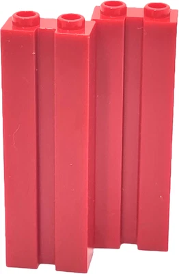 LEGO  Nr.-88393 Säule Stein 1x2x5 mit Führungschiene rot / 2 Stück - Bild 1 von 2