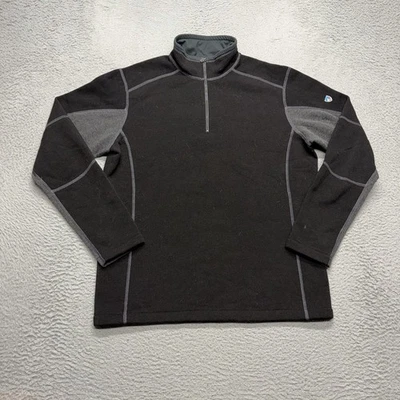 Kuhl Interceptr Sweater Mens Large Black 1/4 Zip Pullover Jacket Fleece Hiking - Image 1 of 4